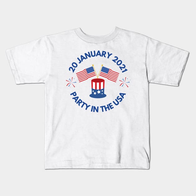 20 January Inauguration USA Presidential Inauguration Kids T-Shirt by A.P.